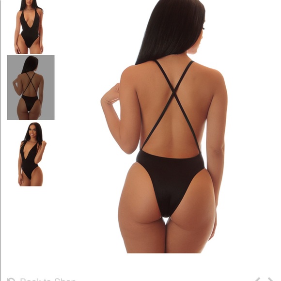 BNWT Cai Swimwear Black One Piece Size M - Picture 4 of 12